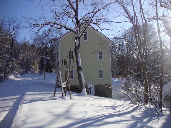 Hyattstown Mill in the snow
